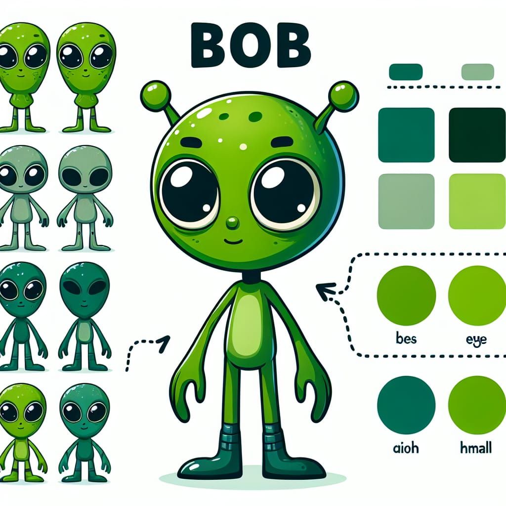Friendly Green Alien Named Bob