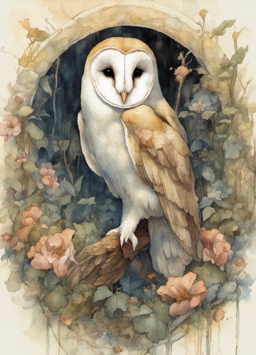 Gorgeous barn owl