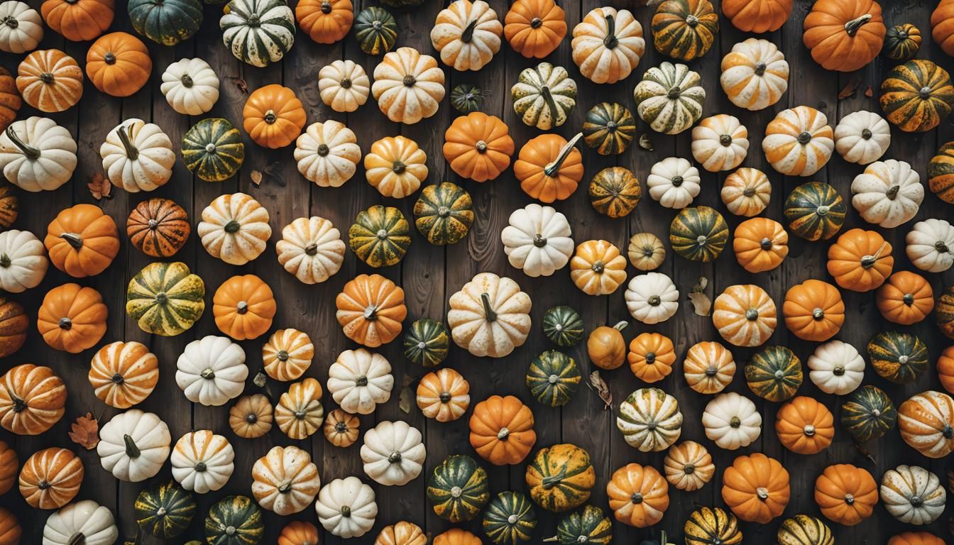 Autumnal Pumpkins in Vibrant Still Life Photography