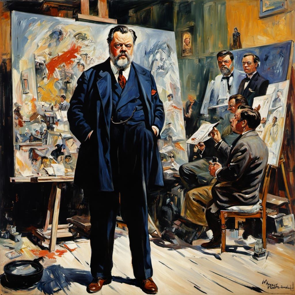 Orson Welles in another kind of studio