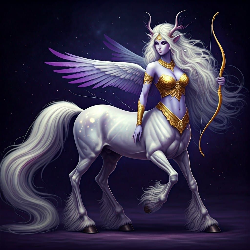 Celestial Stardust Centaur Archer: Fantasy Art
