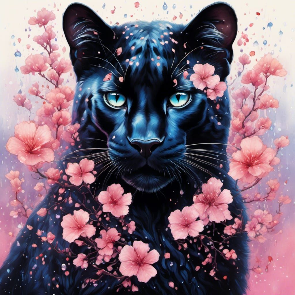 The Black Panther of the Flowers