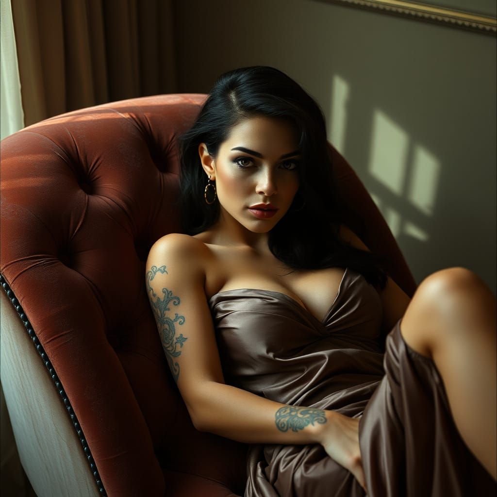 Elegant Woman in Cinematic Luxury