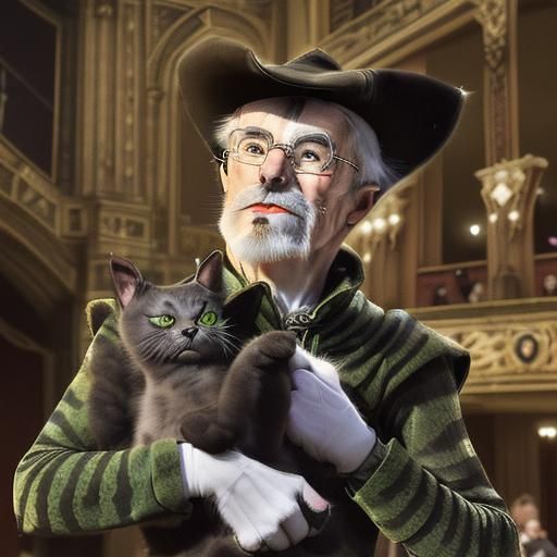 Greebo the Cat Portrait at the Opera