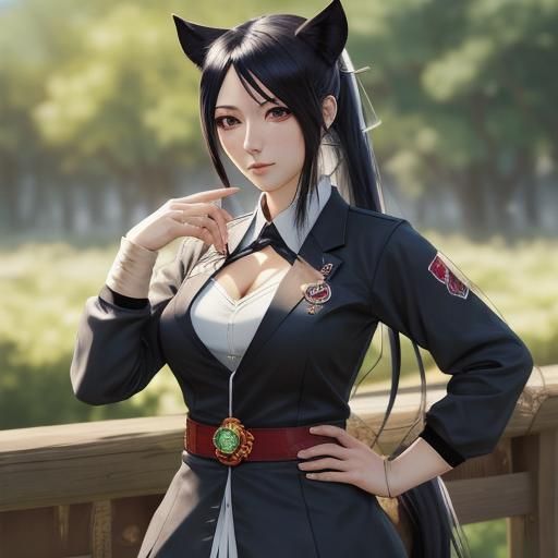 Anime Ponygirl in Japanese Manga Style