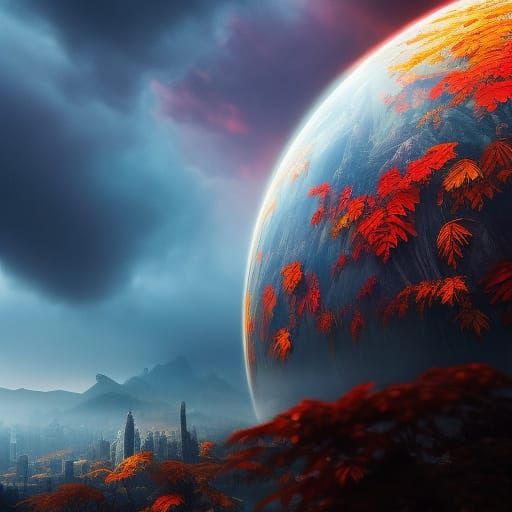 Origami Hell: Surreal Horror Art in Fractal Kintsugi