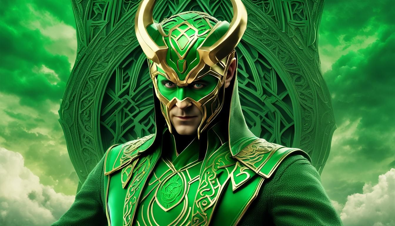 Loki, God of Mischief, in Dramatic 3D Render