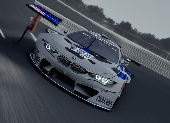 BMW LM Race Cars in High-Speed Action