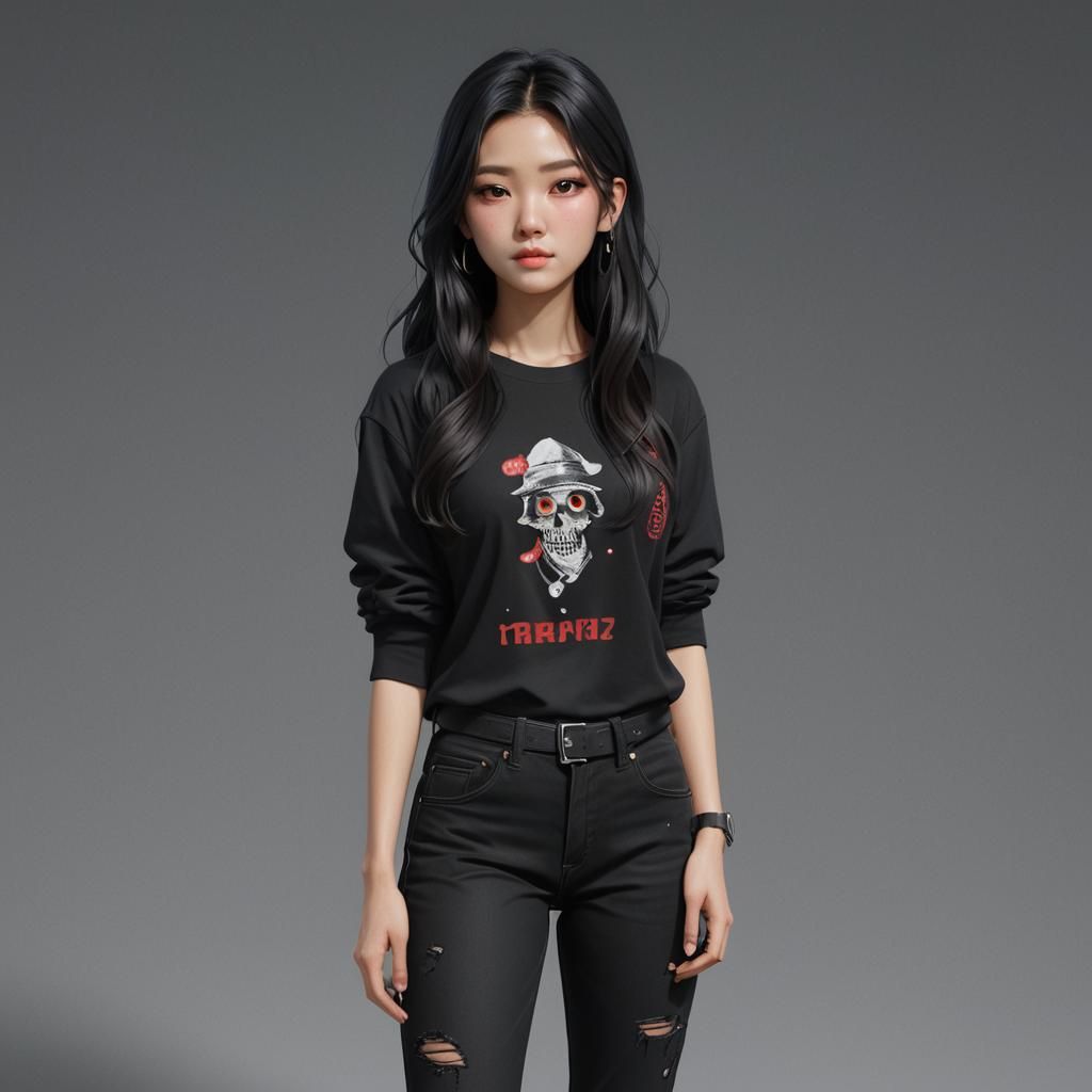 Korean Mafia Teenager in Detailed Matte Painting