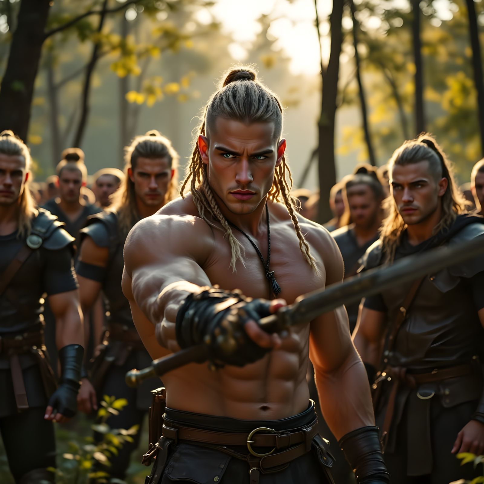 Viking Warrior Training in Norwegian Forest