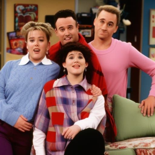 90s Sitcom Scene
