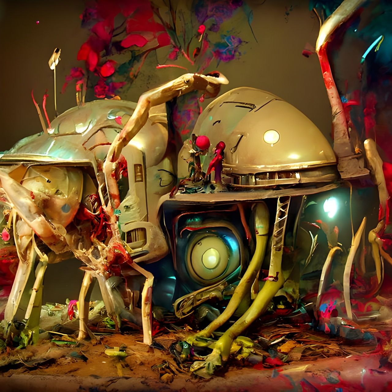 Alien Aesthetic Rendering in Digital Art Style