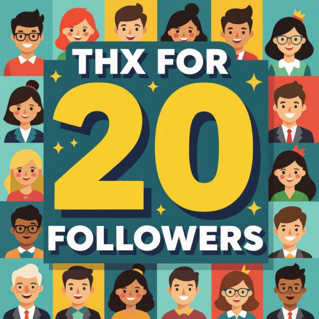 AI Generated Image Celebrating 20 Followers