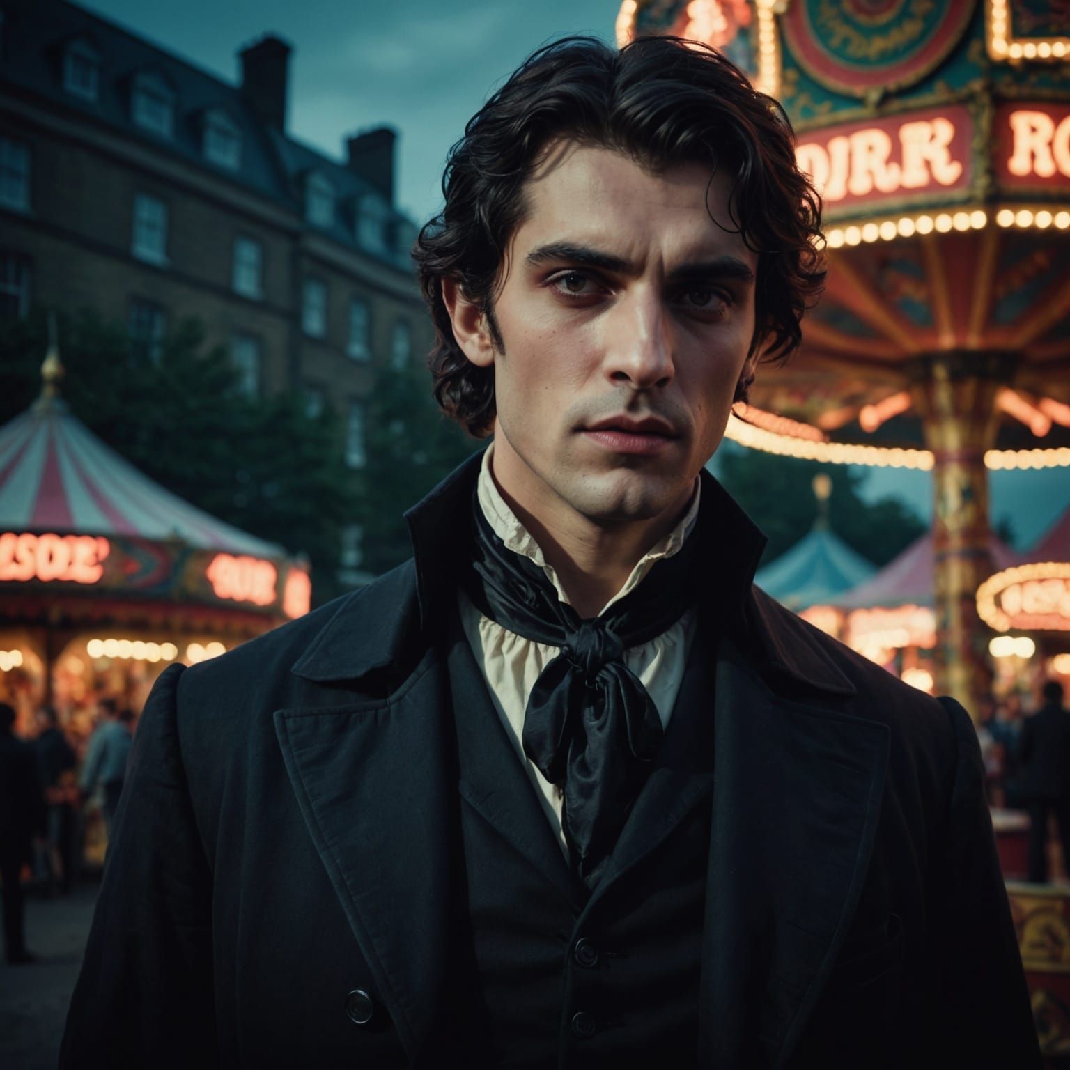 Vampire Lord at Spooky Funfair in Regency Style