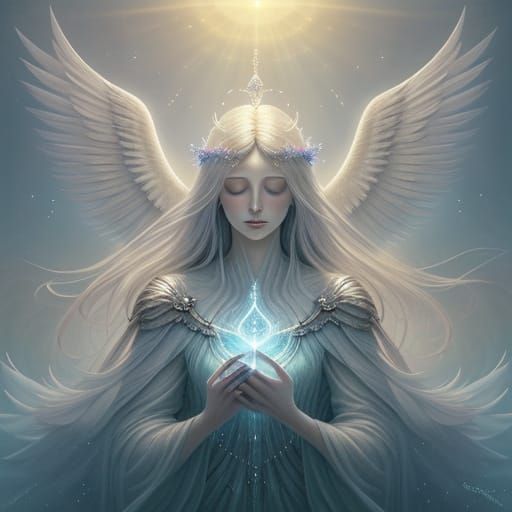 Divine Cherub Seraphiel Z in Ethereal Mantle