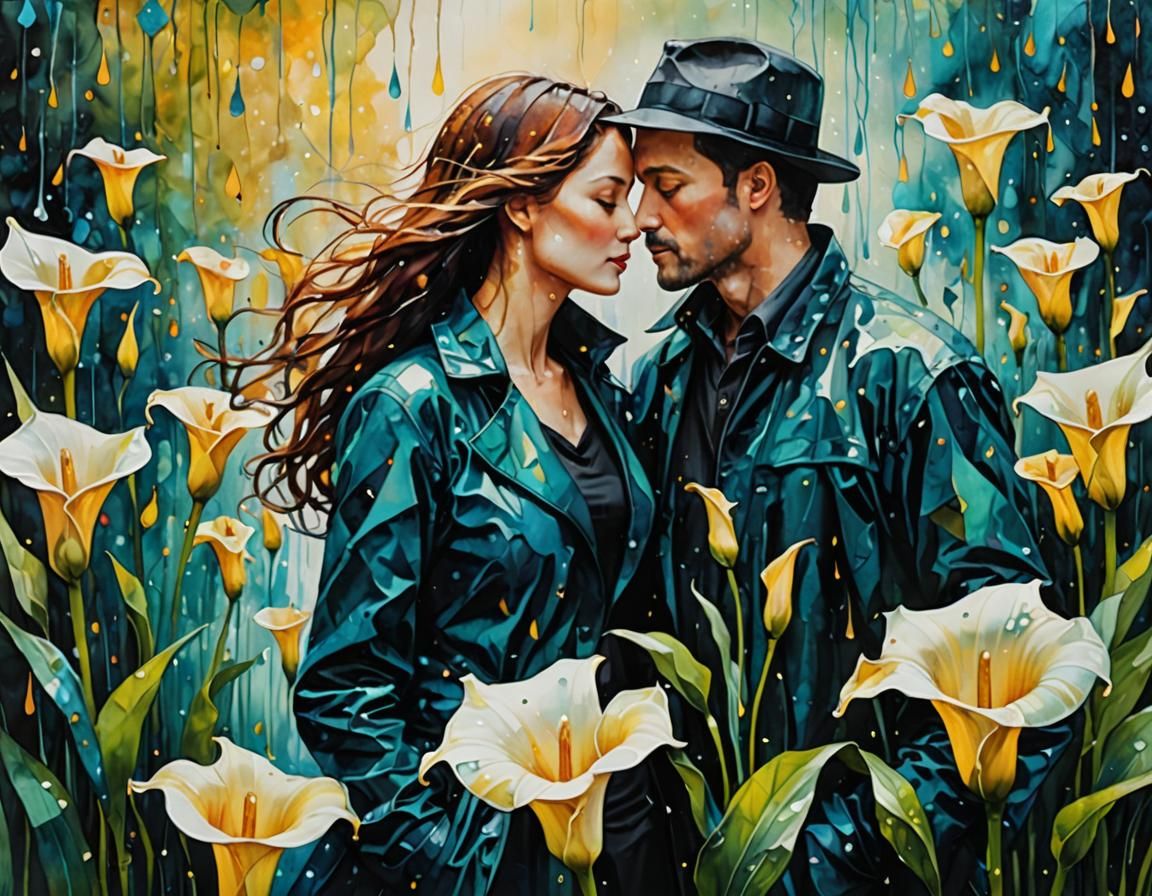 Dancing in the Rain: Alcohol Ink Abstract