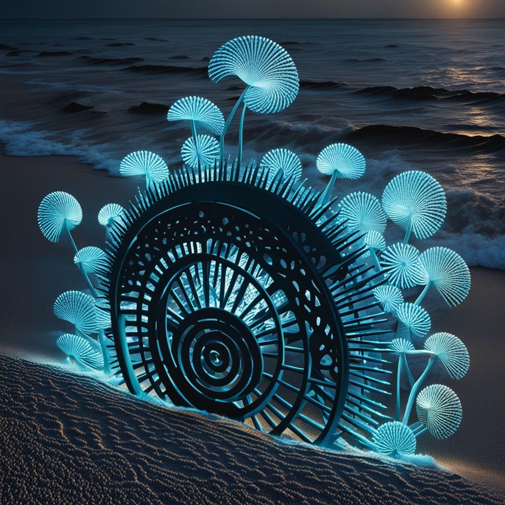 Sea Urchin on the Beach with Dynamic Lighting