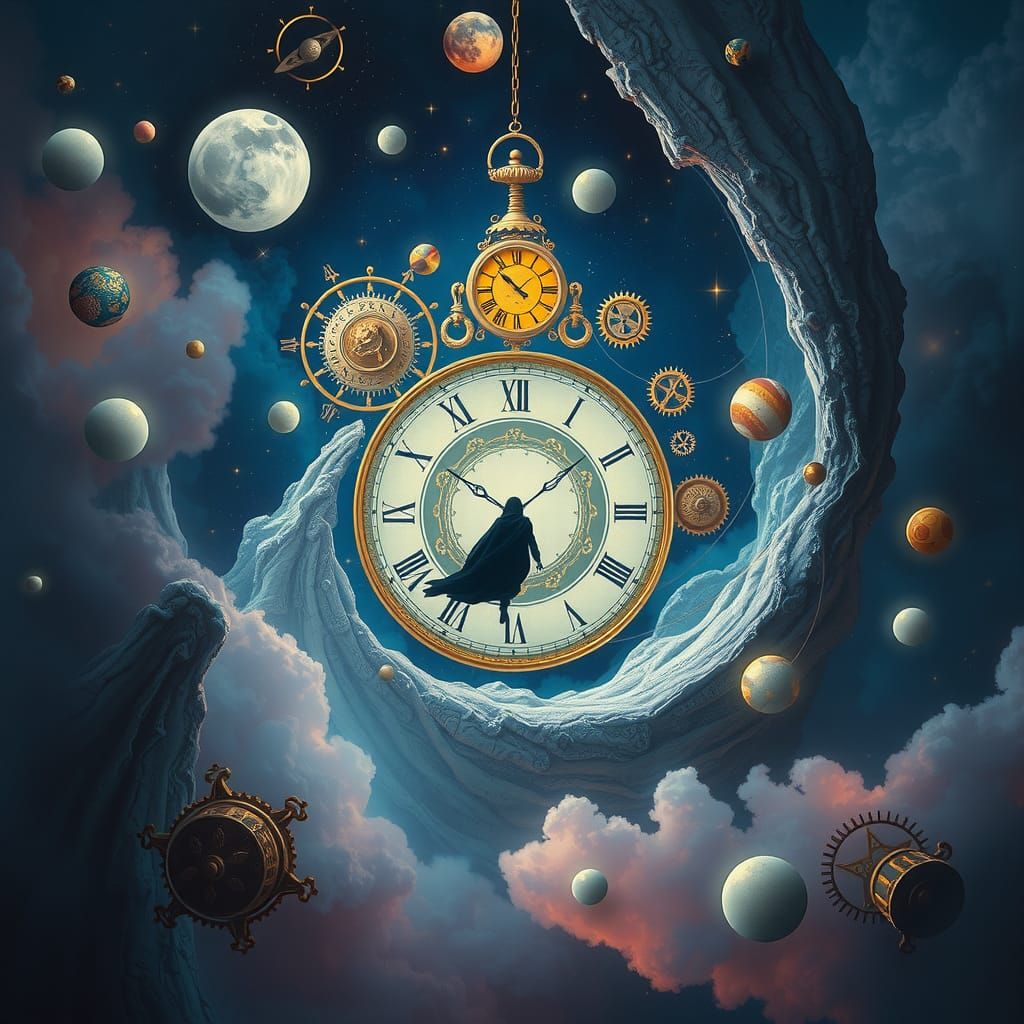 Time Vortex: Surreal Matte Painting in 8k