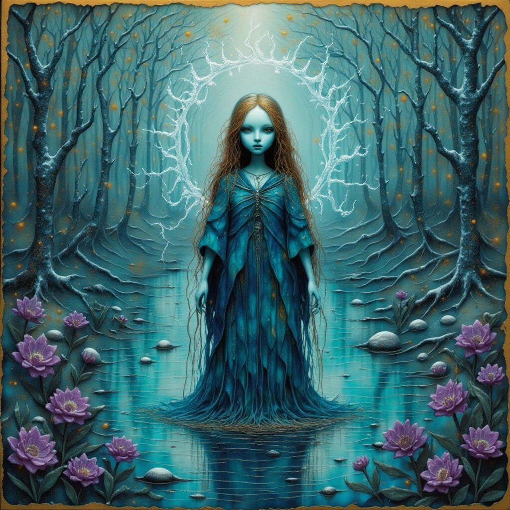 Ethereal Forest Guardian in Claymation Style