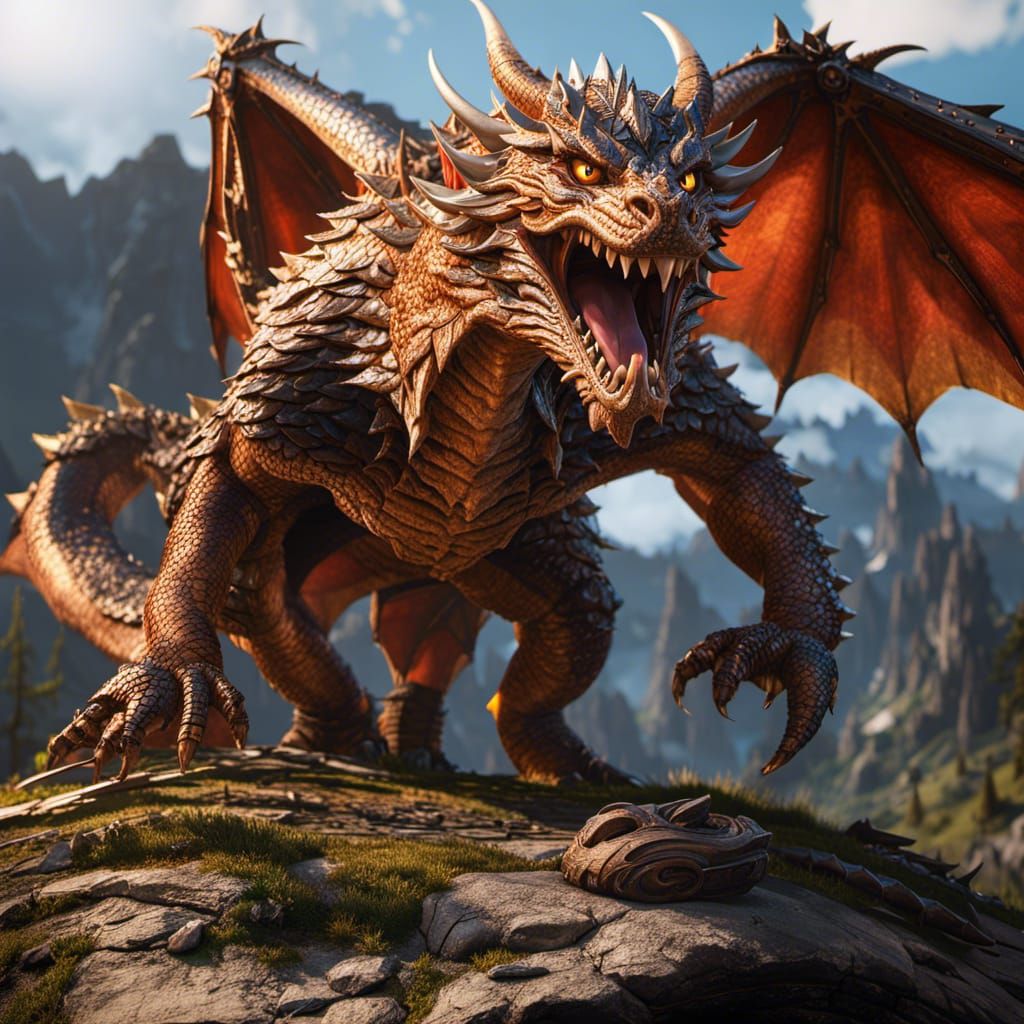 Smaug Portrait as Horizon Zero Dawn Machine