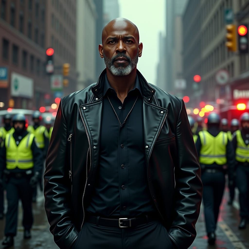 Charismatic Detective in Noir Style