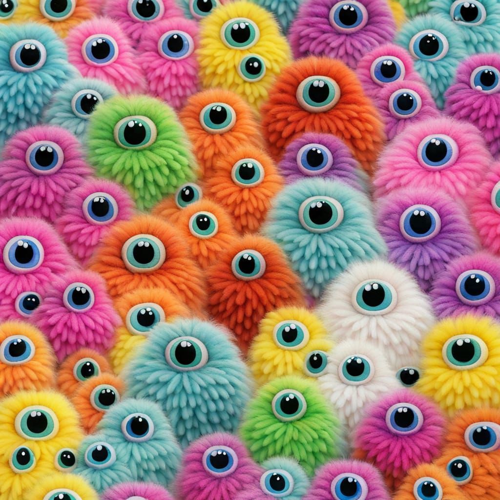 Creepy Cute Caterpillar in Klimt-Inspired Grotesque Horror