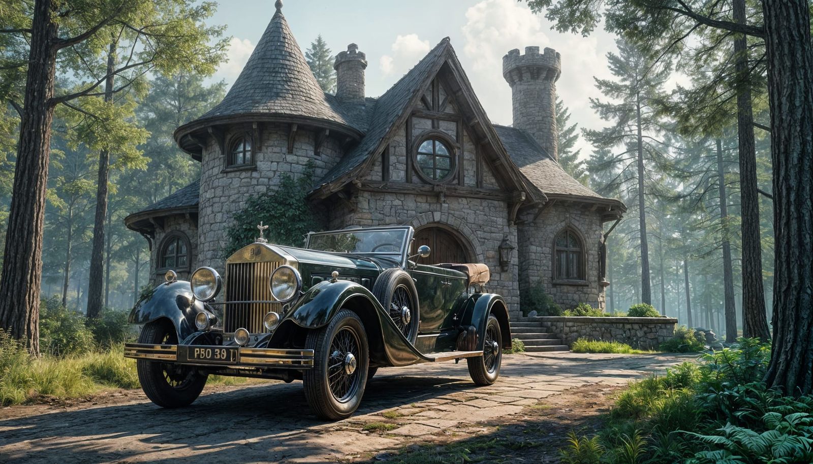 1924 Rolls Royce at Elven Cottage in Forest