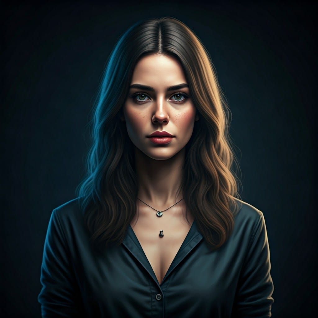 Worried Figure in Hijab, High Heels and Stockings