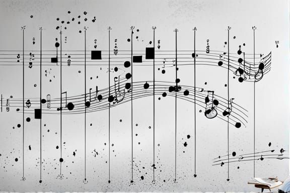 Abstract Graphic Score in Analytical Art Style
