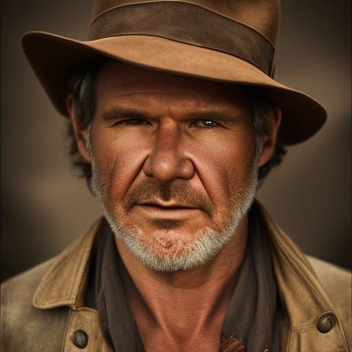 Indiana Jones Han Solo Mashup, portrait, fotorealistic