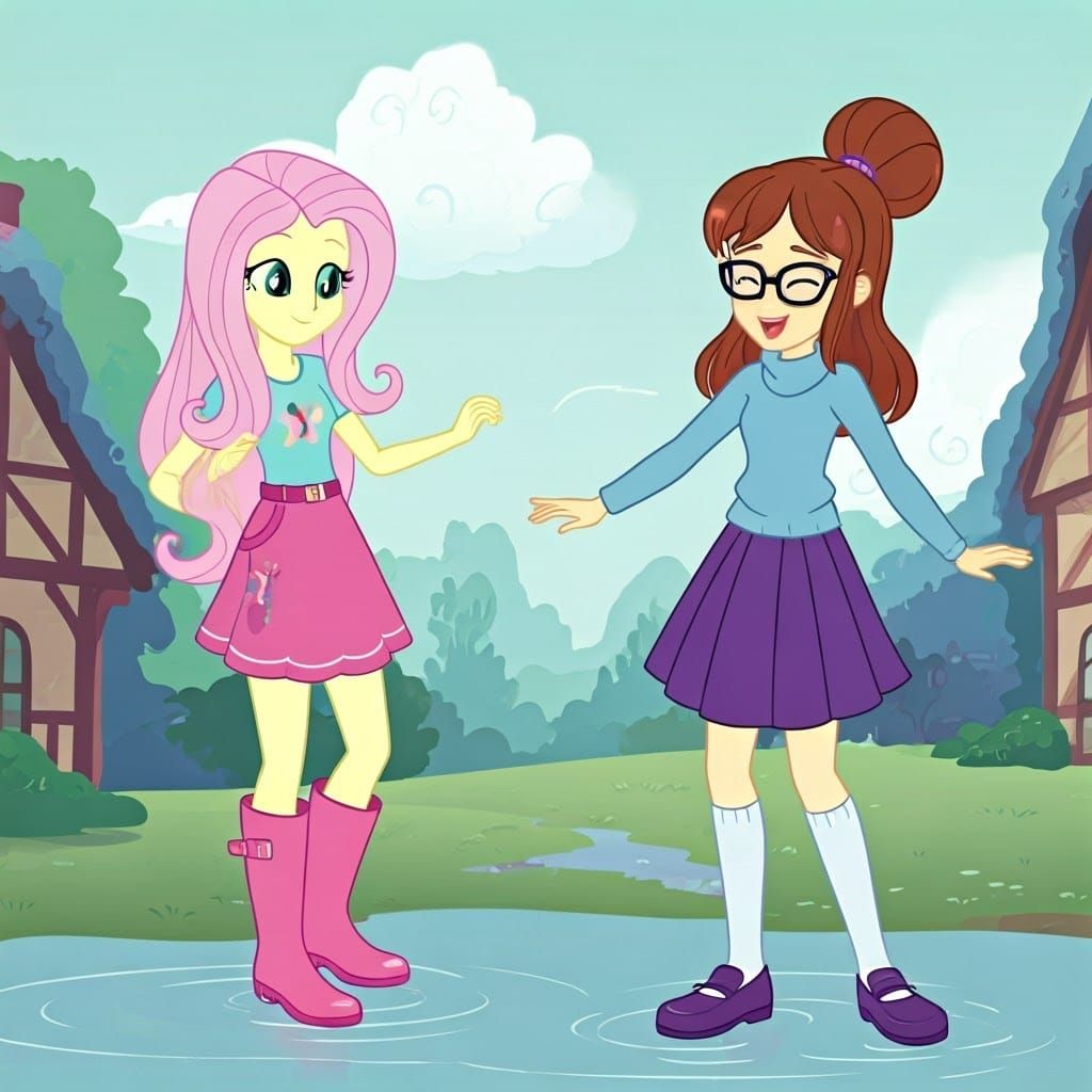Fluttershy Teaches Jeanette to Dance