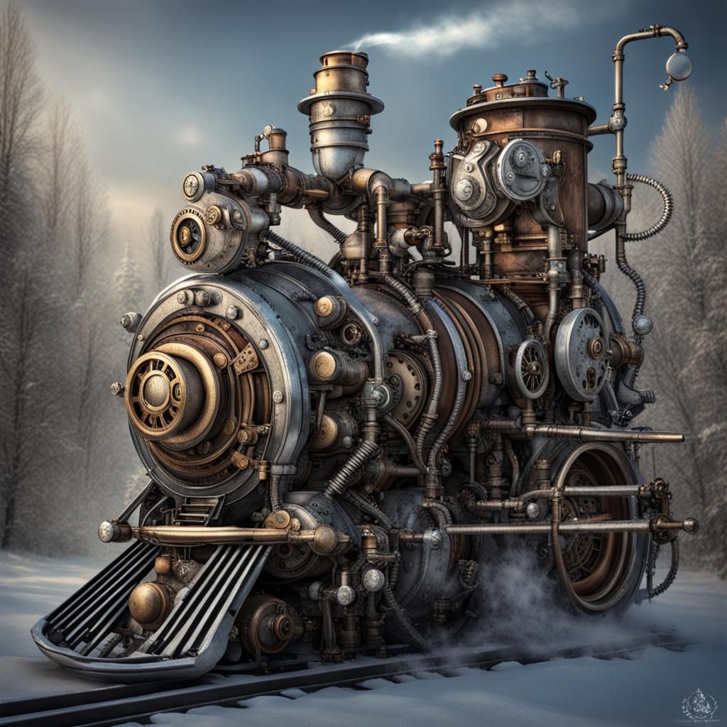 Steampunk Jack Frost with Engine