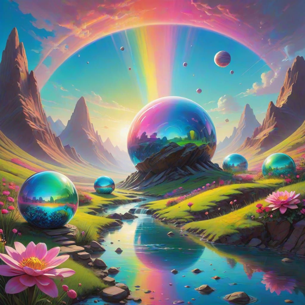 Mesopotamian Ziggurat in Rainbow Valley, Splash Art