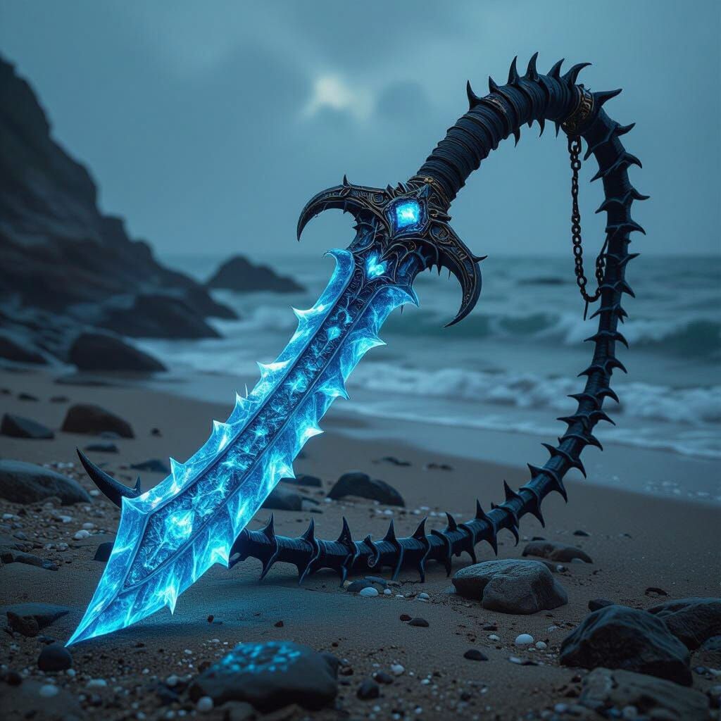 Leviathan's Whip: Sea Monster Spine Weapon
