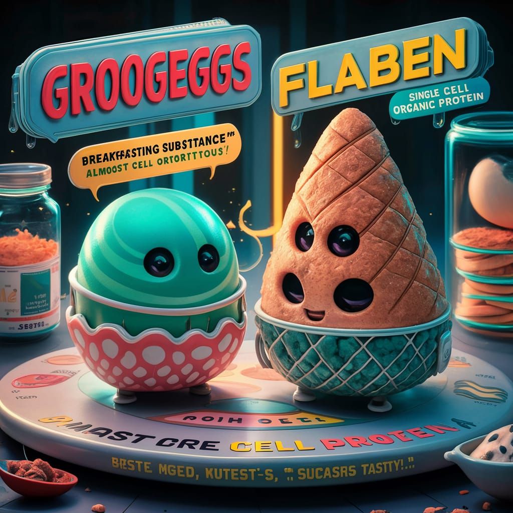 Vibrant Breakfast Cubes in Futuristic Packaging