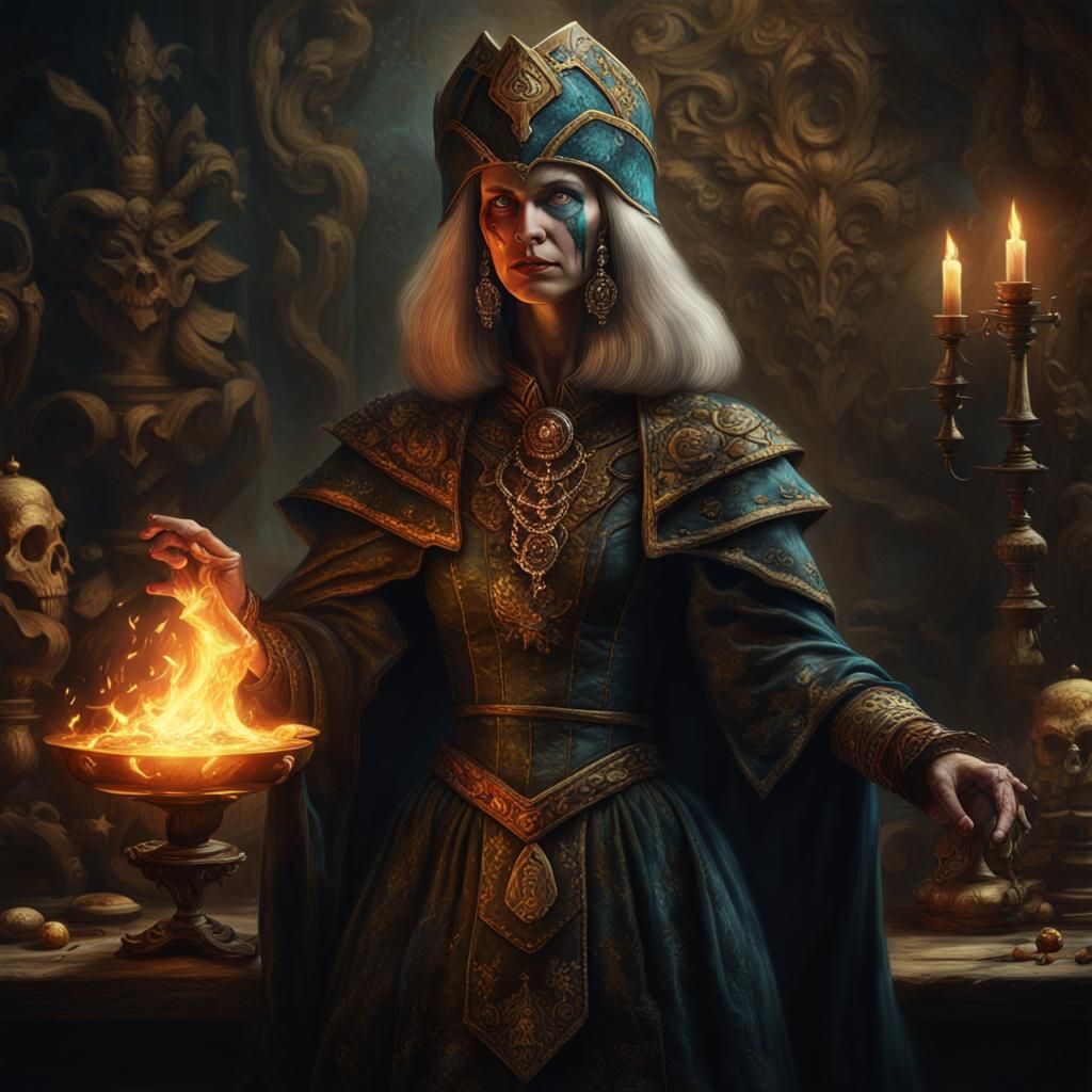 Brak The Sorceress in Baroque Oil Painting Style