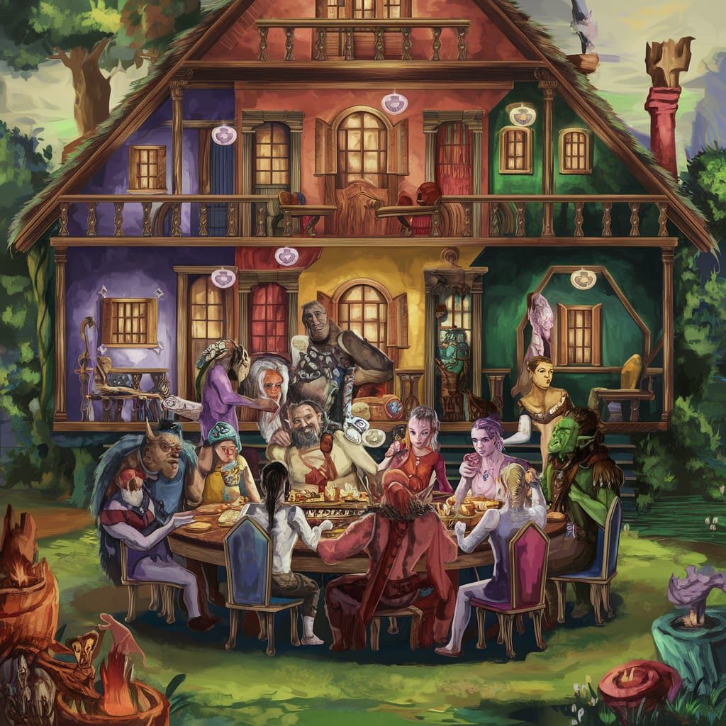 Fantasy Joint Family Concept Art with Love