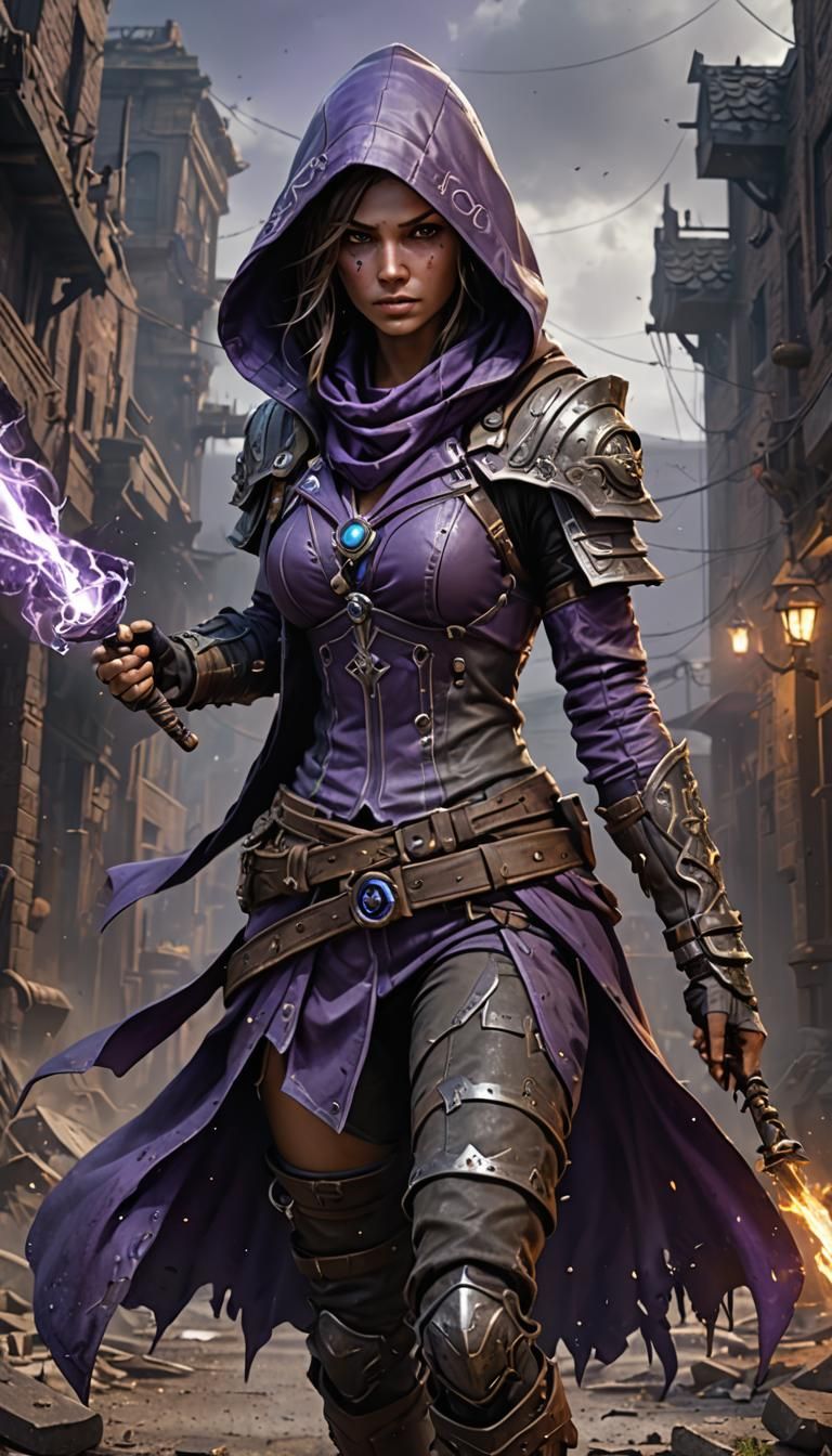 Ethereal Warrior in Dark Fantasy Aesthetic