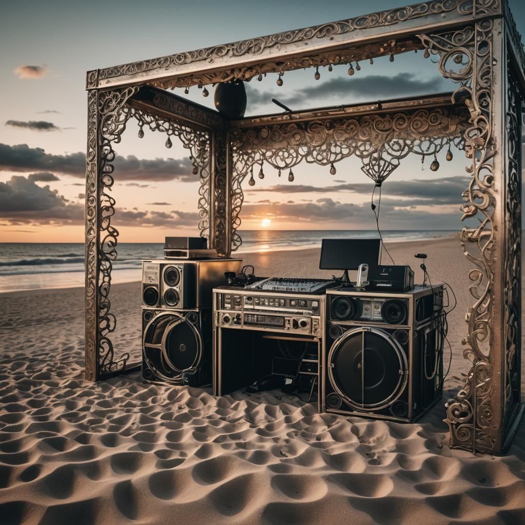 Nordic Beach DJ Booth in HDR Photography