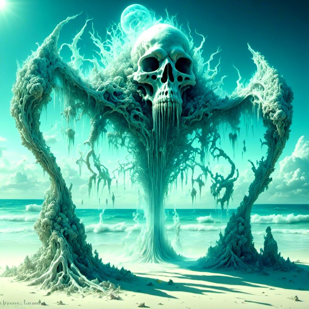 Dancing Alien Demons on a Vertebra Beach