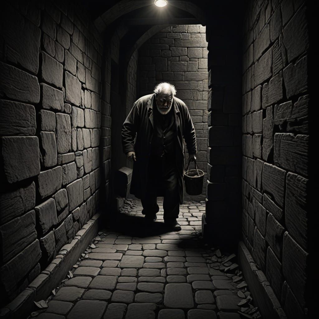 Fat Man Trapped in Claustrophobic Corridor