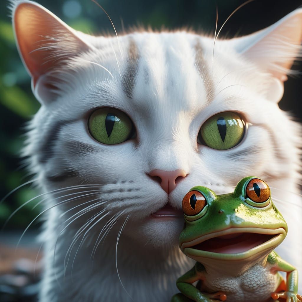 Whiskered Feline Portraits in Fantasy Art Style