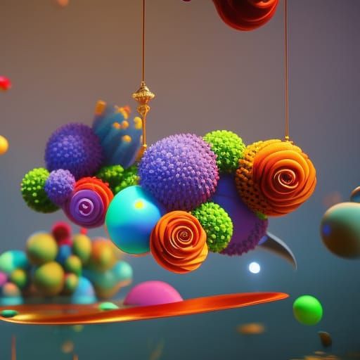 Colorful Show Guppy in Detailed 3D Digital Art