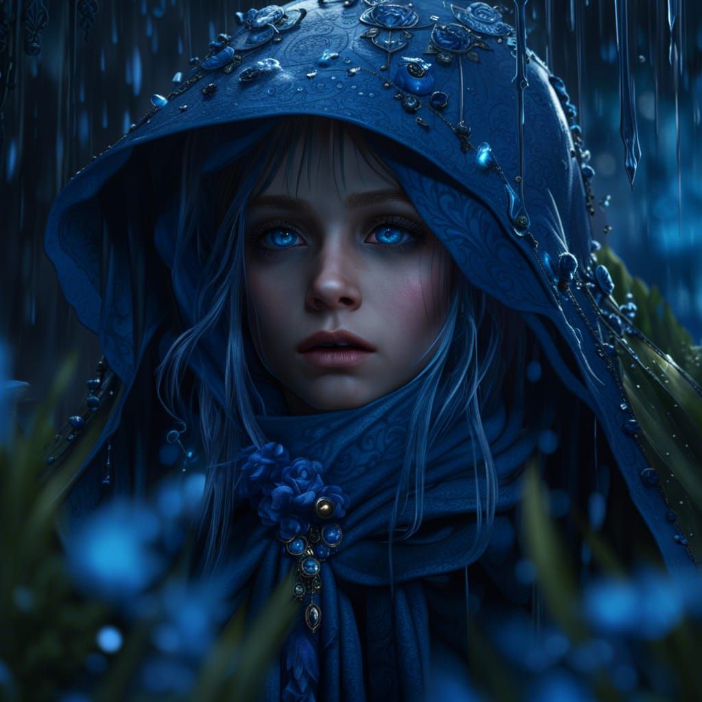 Blue Eyes Crying: Detailed Matte Painting