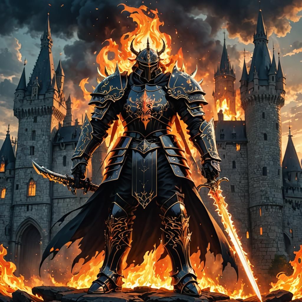 Fiery Death Fairy Commander in Anime Style