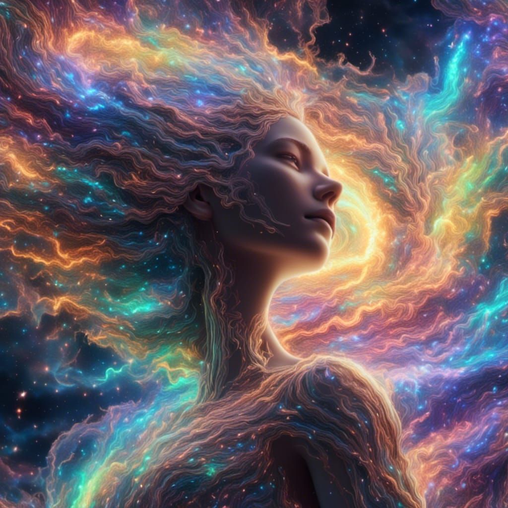 Rainbow Angel Goddess Transforms to Energy