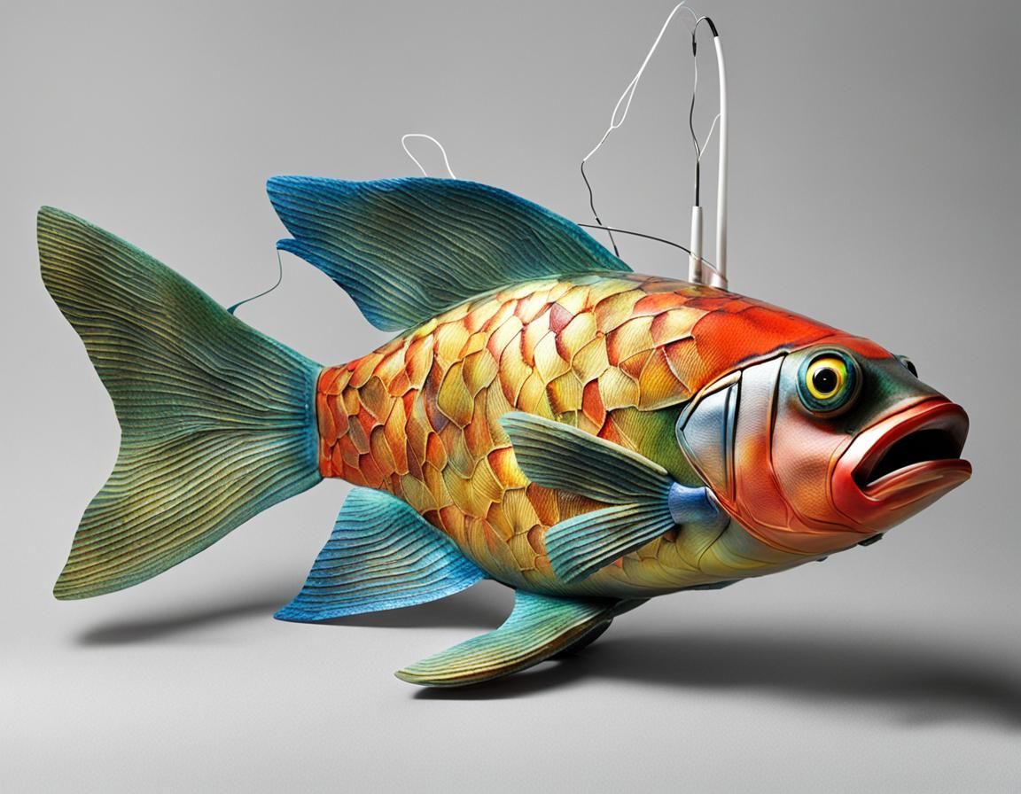Surreal Modem Fish Digital Art