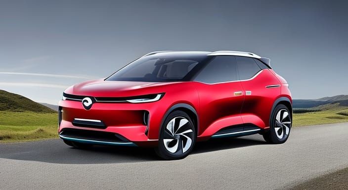 2024 Red Vauxhall Glare 1 Electric Car Crossover