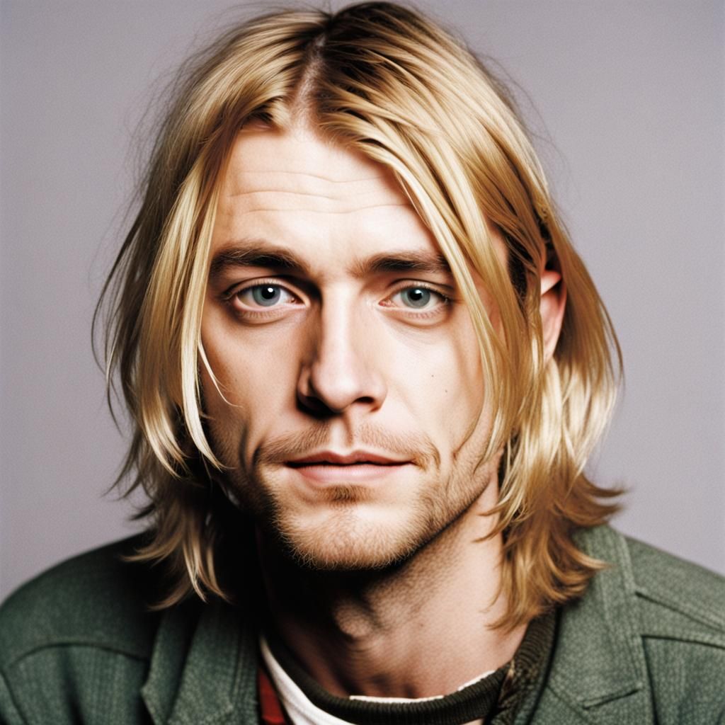 Iconic Portrait of Kurt Cobain
