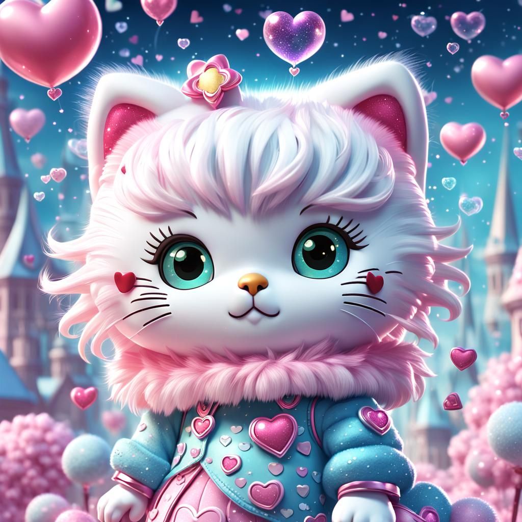 Fantasy 3D Hello Kitty Character Portrait